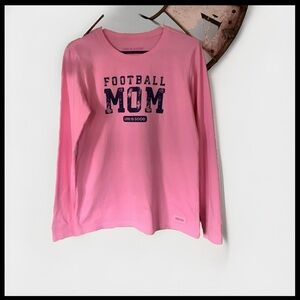 Life is Good Size Medium long sleeve crusher pink navy graphics t shirt